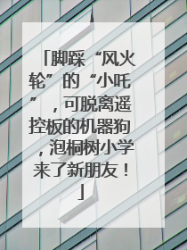 脚踩“风火轮”的“小吒”,可脱离遥控板的机器狗,泡桐树小学来了新朋友!
