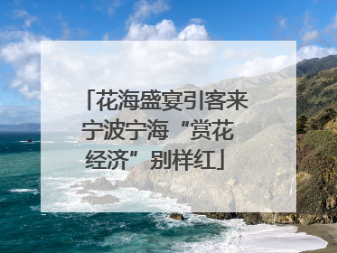花海盛宴引客来 宁波宁海“赏花经济”别样红