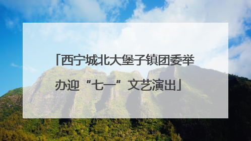 西宁城北大堡子镇团委举办迎“七一”文艺演出