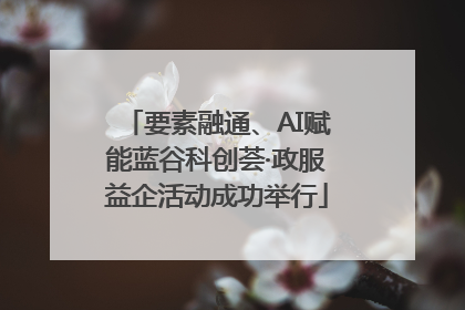 要素融通、AI赋能蓝谷科创荟·政服益企活动成功举行