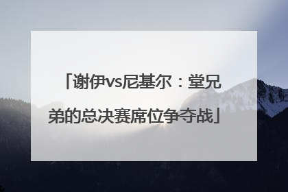 谢伊vs尼基尔：堂兄弟的总决赛席位争夺战
