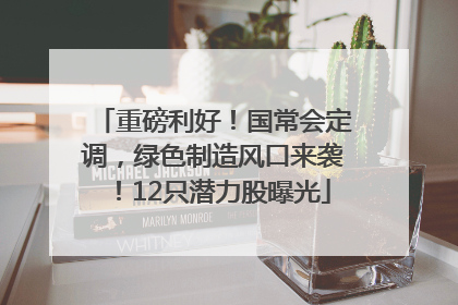 重磅利好！国常会定调，绿色制造风口来袭！12只潜力股曝光