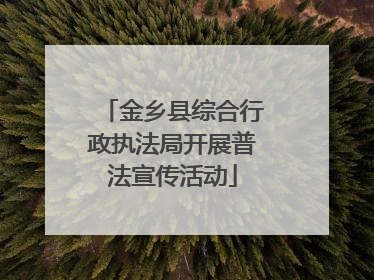 金乡县综合行政执法局开展普法宣传活动