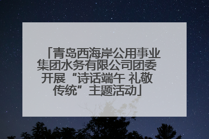 青岛西海岸公用事业集团水务有限公司团委开展“诗话端午 礼敬传统”主题活动