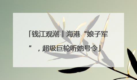 钱江观潮丨海港“娘子军”，超级巨轮听她号令