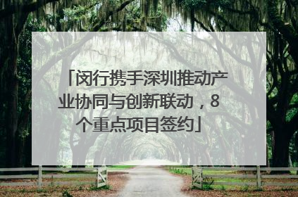 闵行携手深圳推动产业协同与创新联动，8个重点项目签约