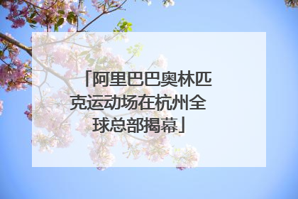 阿里巴巴奥林匹克运动场在杭州全球总部揭幕
