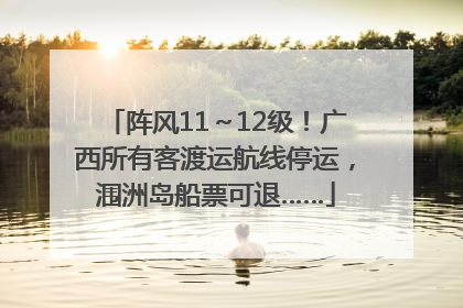 阵风11～12级！广西所有客渡运航线停运，涠洲岛船票可退……