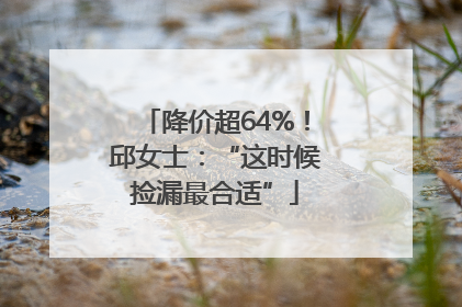 降价超64%！邱女士：“这时候捡漏最合适”