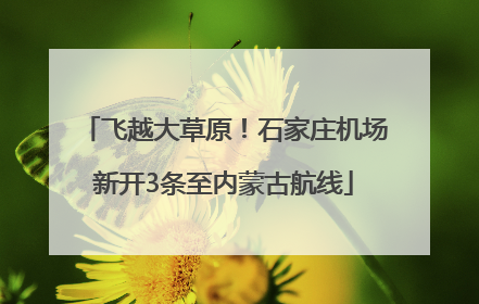飞越大草原！石家庄机场新开3条至内蒙古航线