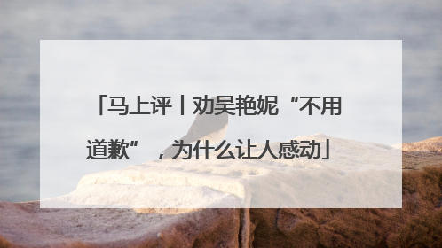 马上评丨劝吴艳妮“不用道歉”，为什么让人感动