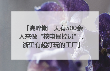高峰期一天有500余人来做“核电操控员”，浙里有超好玩的工厂