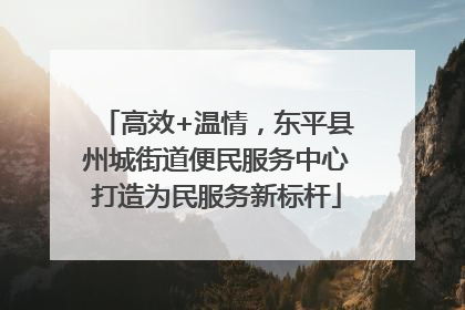 高效+温情，东平县州城街道便民服务中心打造为民服务新标杆
