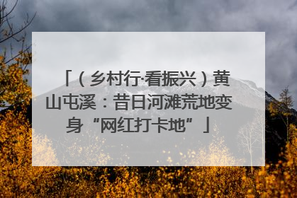 （乡村行·看振兴）黄山屯溪：昔日河滩荒地变身“网红打卡地”