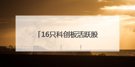 16只科创板活跃股获主力资金净流入