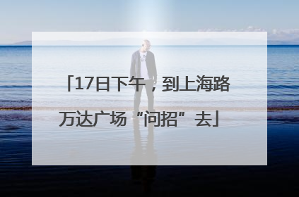17日下午，到上海路万达广场“问招”去