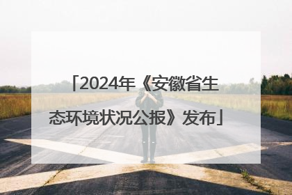 2024年《安徽省生态环境状况公报》发布
