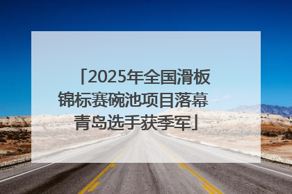 2025年全国滑板锦标赛碗池项目落幕 青岛选手获季军