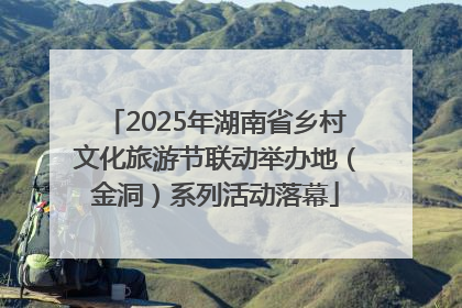 2025年湖南省乡村文化旅游节联动举办地（金洞）系列活动落幕