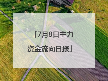 7月8日主力资金流向日报
