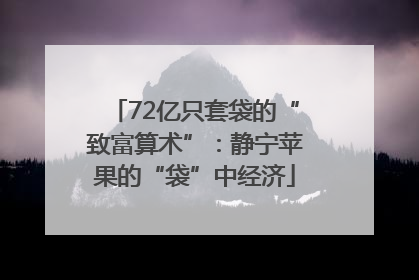 72亿只套袋的“致富算术”：静宁苹果的“袋”中经济